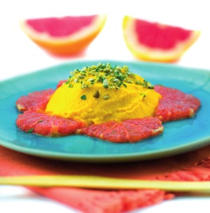 Mousse di carote al pompelmo e curcuma