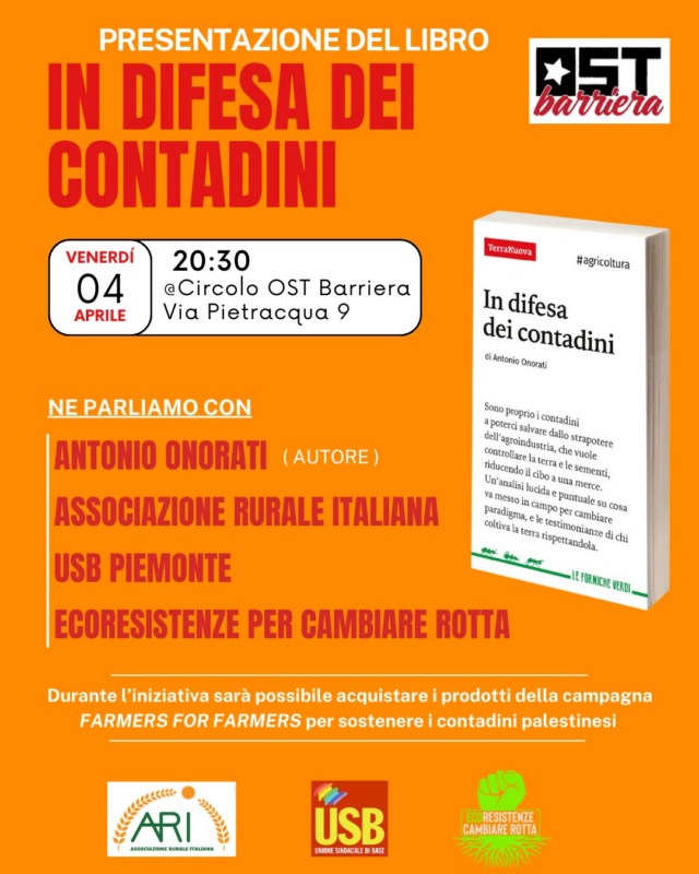"In difesa dei contadini": Antonio Onorati a Torino