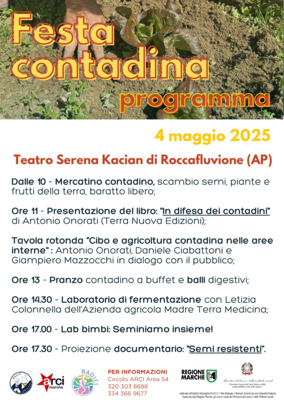 "In difesa dei contadini": festa e presentazione del libro a Roccafluvione (Ascoli Piceno)