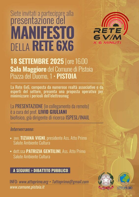 Presentazione del Manifesto della Rete 6X6 a Pistoia